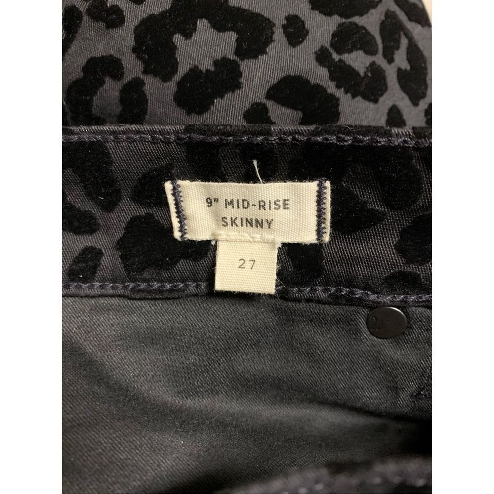 Madewell, 9” Mid-Rise Skinny Pants/Jeans, Flocked Leopard, Size 27, UGC - Picture 6 of 12